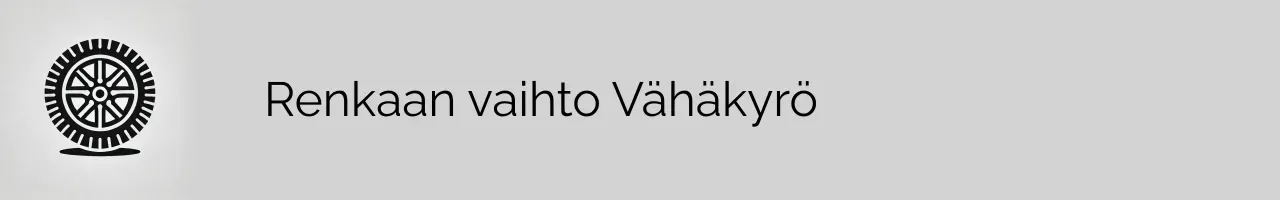 Renkaan vaihto Vähäkyrö